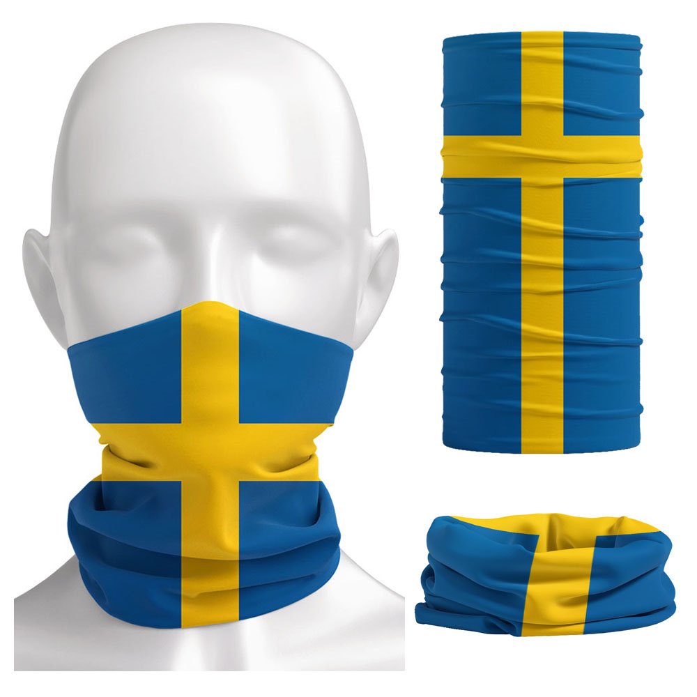 Trekking Gaiters - Sweden Flag Printed Bandana Headwear Riding