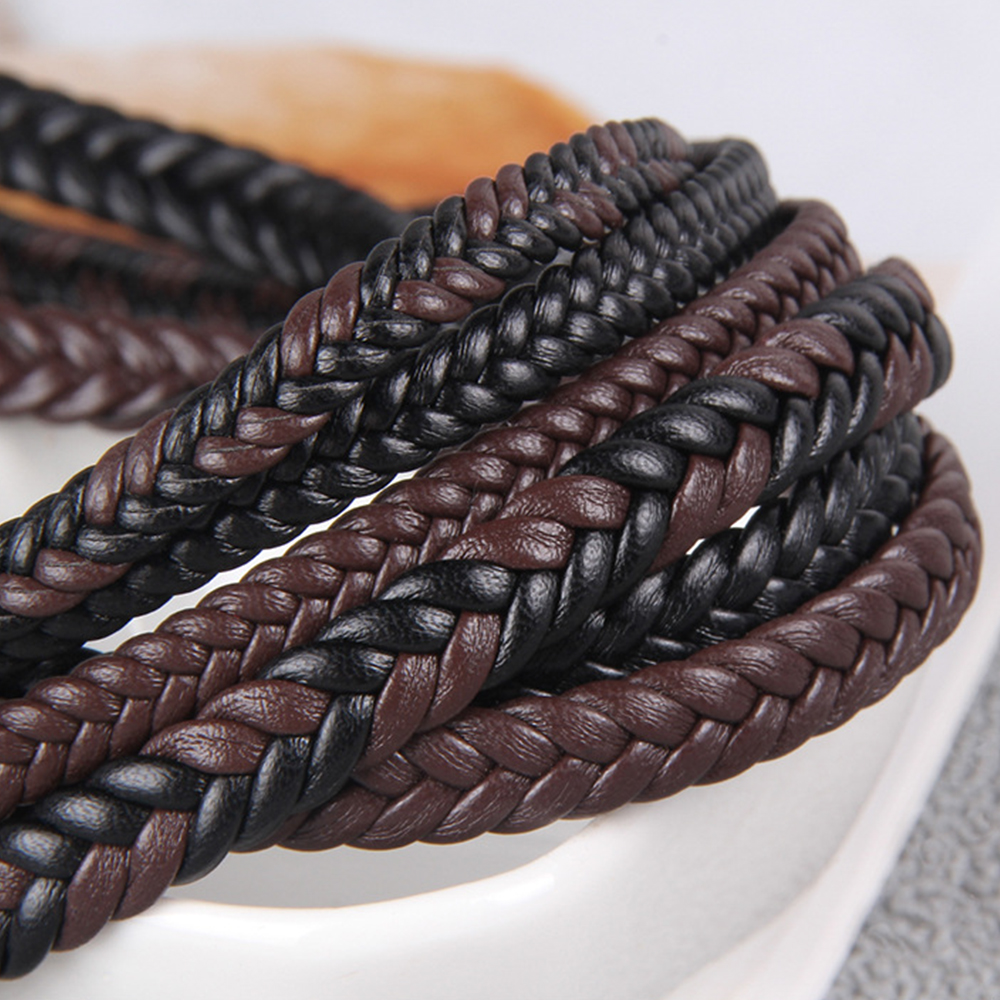 Paracord Bracelet - 2meters PU Leather Cord 6mm/8mm Flat
