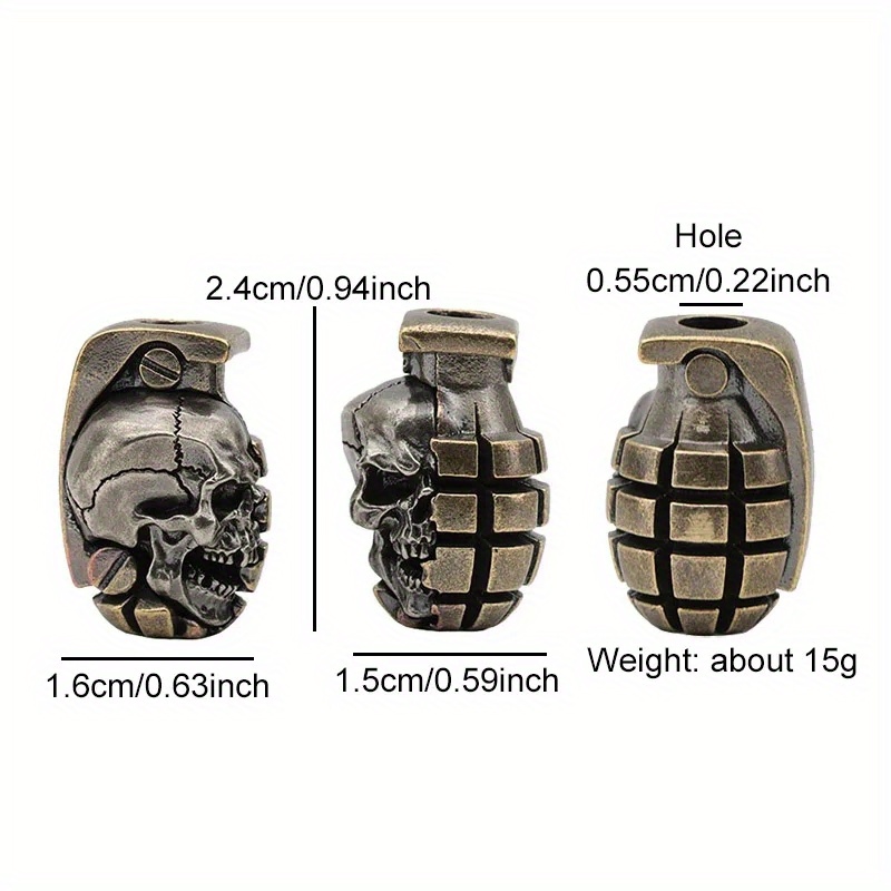 Dual Color Skull Grenade Brass - مراجعة Paracord Bracelet وسعره