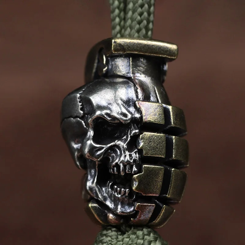 Dual Color Skull Grenade Brass - مراجعة Paracord Bracelet وسعره