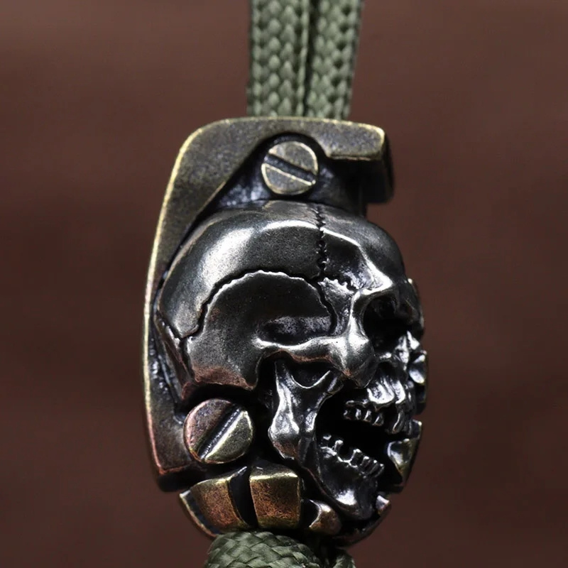 Dual Color Skull Grenade Brass - مراجعة Paracord Bracelet وسعره