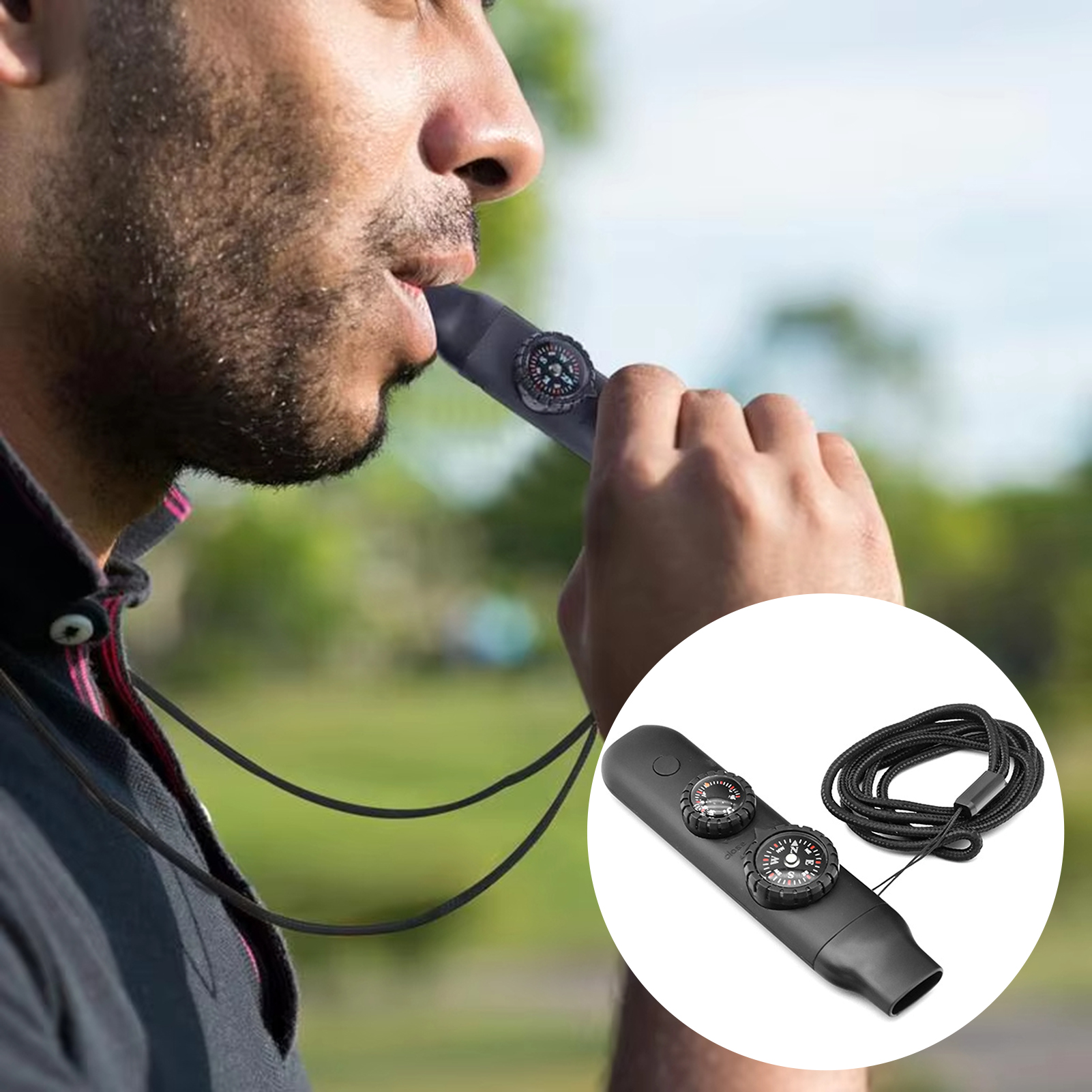 7-in-1 Survival Whistle with L - مراجعة Outdoor Camping Show وسعره