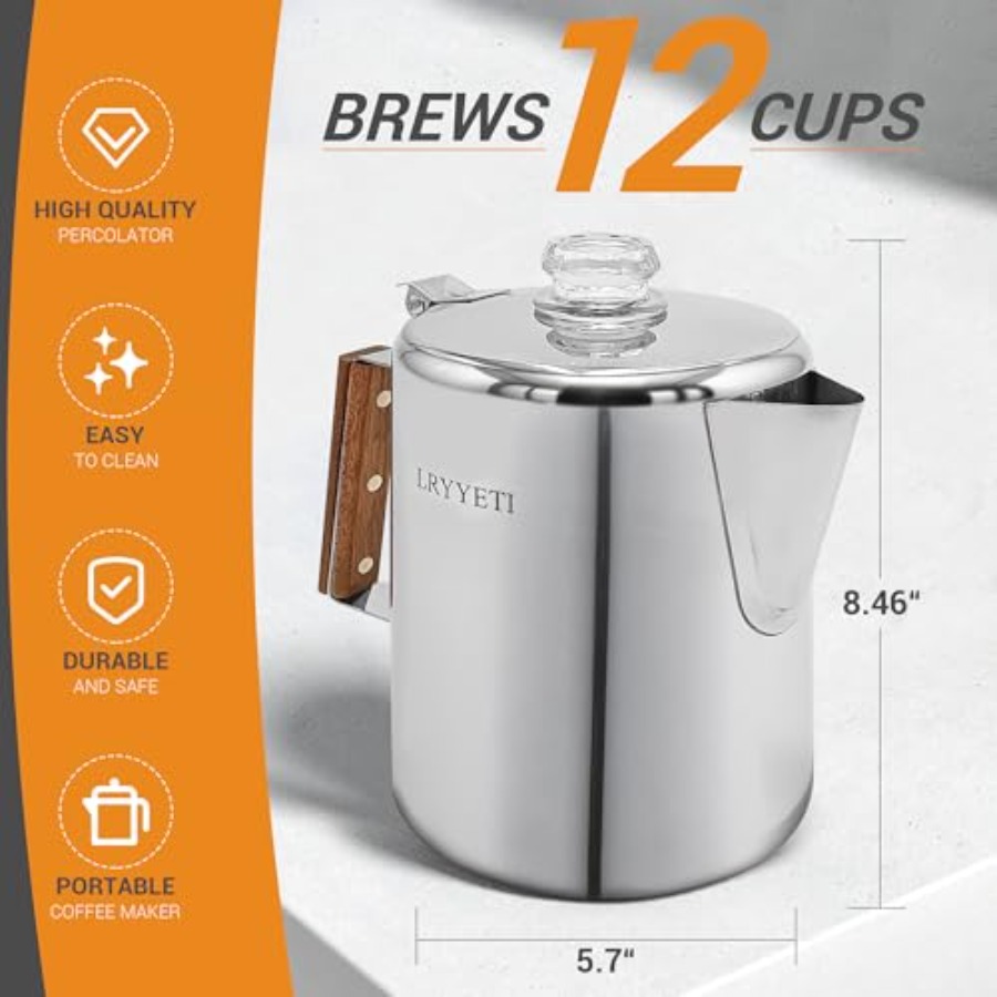 Percolator Coffee Pot Stainles - مراجعة Camp Percolator Coffee وسعره