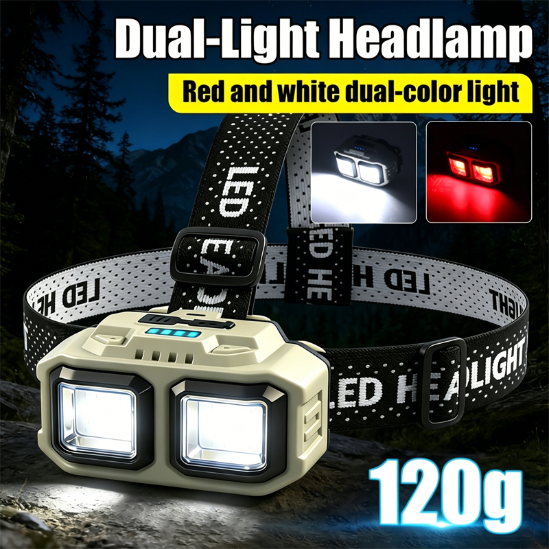 COB LED Headlamp Rechargeable  - مراجعة Outdoor Camping Jobs وسعره