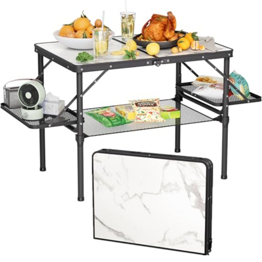 3ft Folding Camping Table Alum - مراجعة Outdoor Camping Table With Storage وسعره