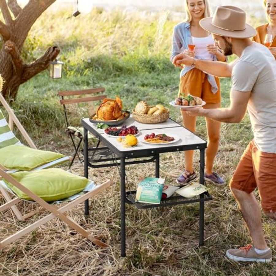 3ft Folding Camping Table Alum - مراجعة Outdoor Camping Table With Storage وسعره