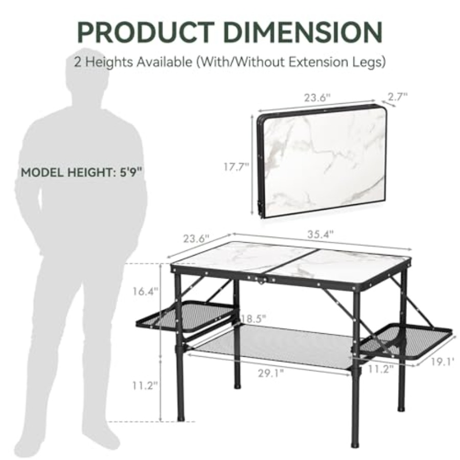 3ft Folding Camping Table Alum - مراجعة Outdoor Camping Table With Storage وسعره