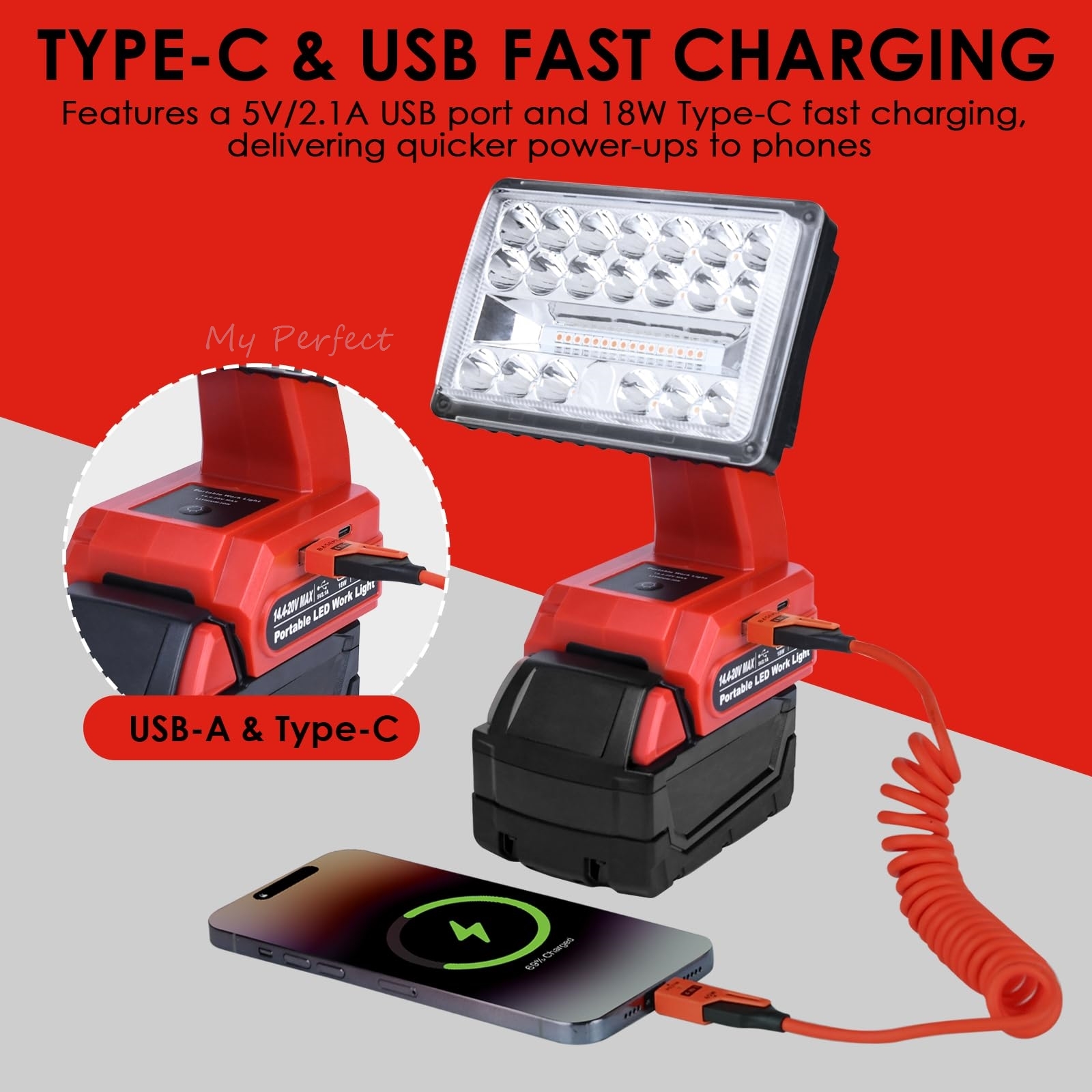 Portable Flashlight Compatible - مراجعة Outdoor Camping Jobs وسعره