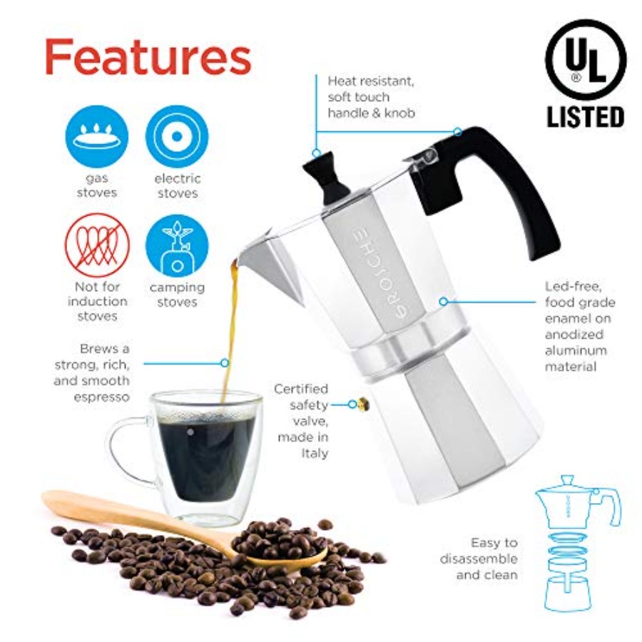 Milano Moka Pot 9 Espresso Cup - مراجعة Camp Percolator Coffee وسعره