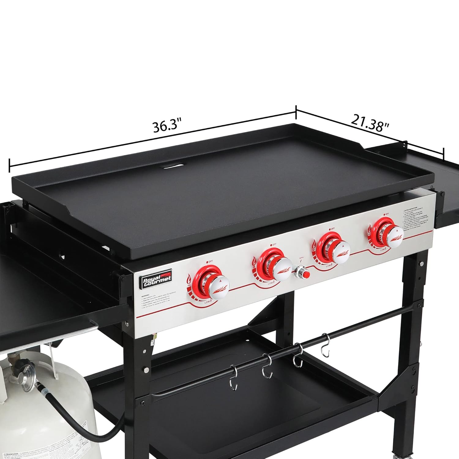 4-Burner 36in Propane Gas Grid - مراجعة Outdoor Camping Griddle وسعره