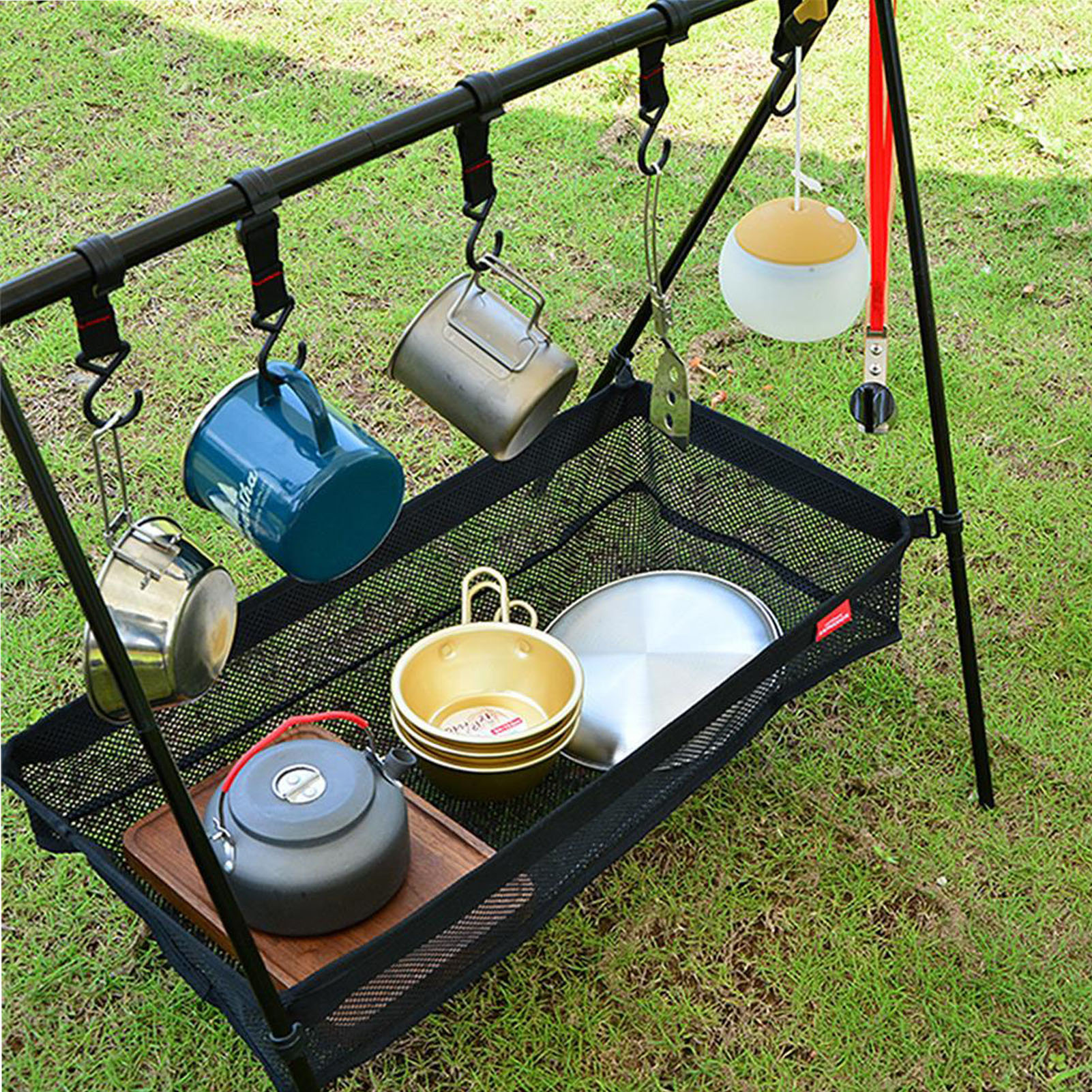 Picnic Under Table Storage Bag - مراجعة Outdoor Camping Table With Storage وسعره