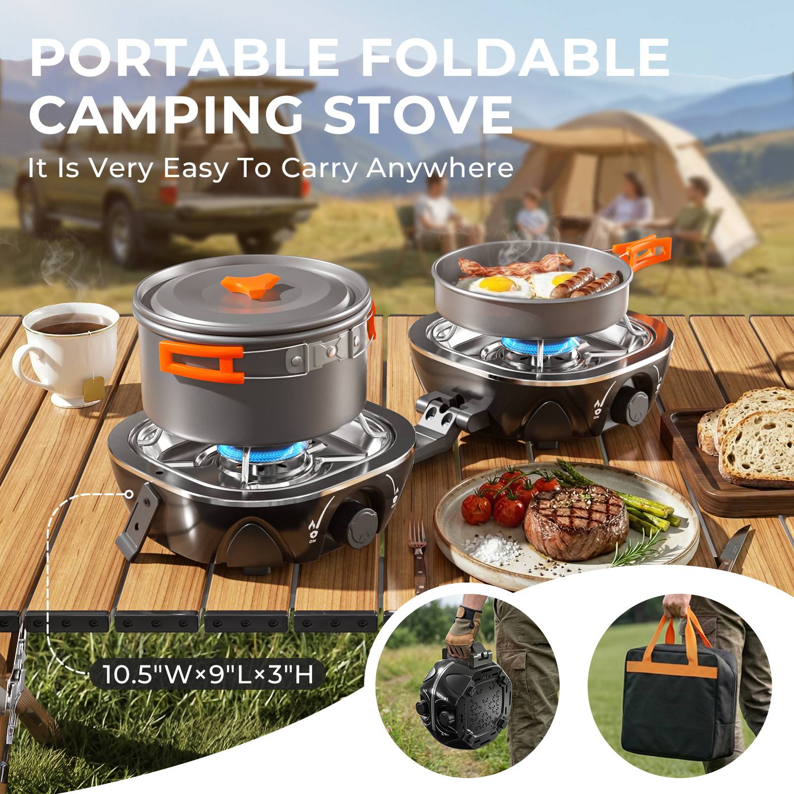 2-Burner Pro Camping Stove,240 - مراجعة Outdoor Camping Griddle وسعره