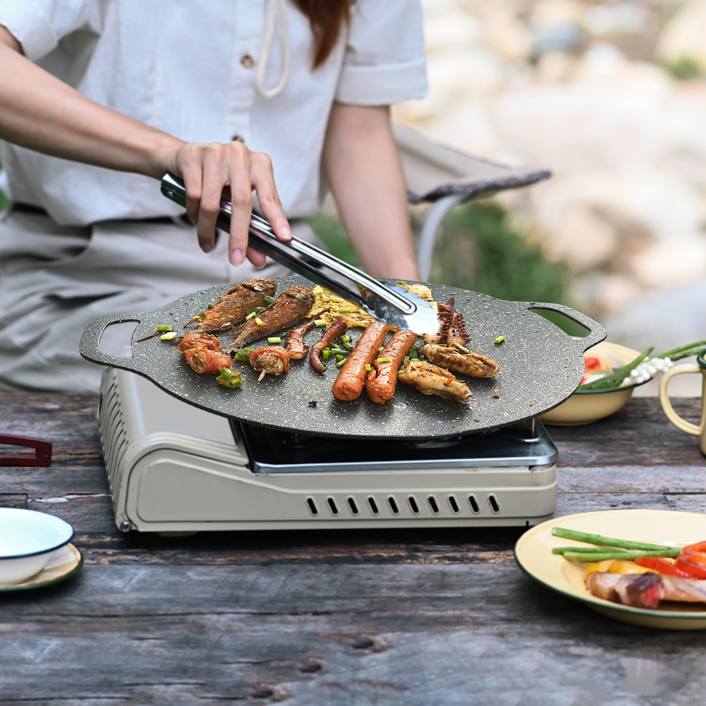 Round Baking Dishes Pans Non-s - مراجعة Outdoor Camping Griddle وسعره