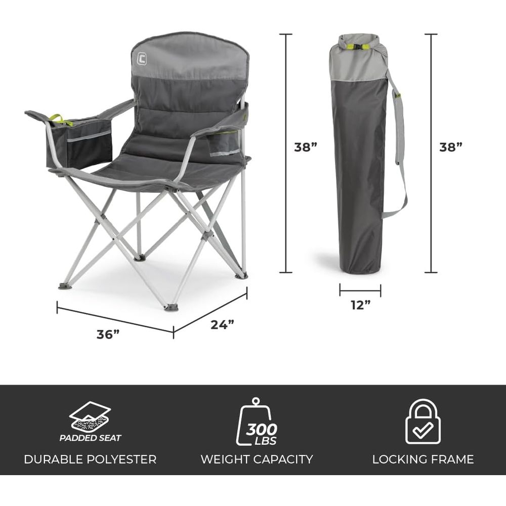 Portable Quad Chair with Coole - مراجعة Camping Quad وسعره