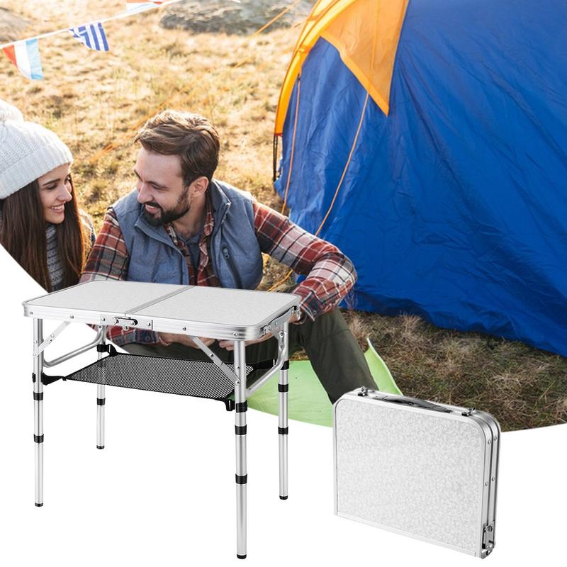 Camping Table Foldable Outdoor - مراجعة Outdoor Camping Table With Storage وسعره
