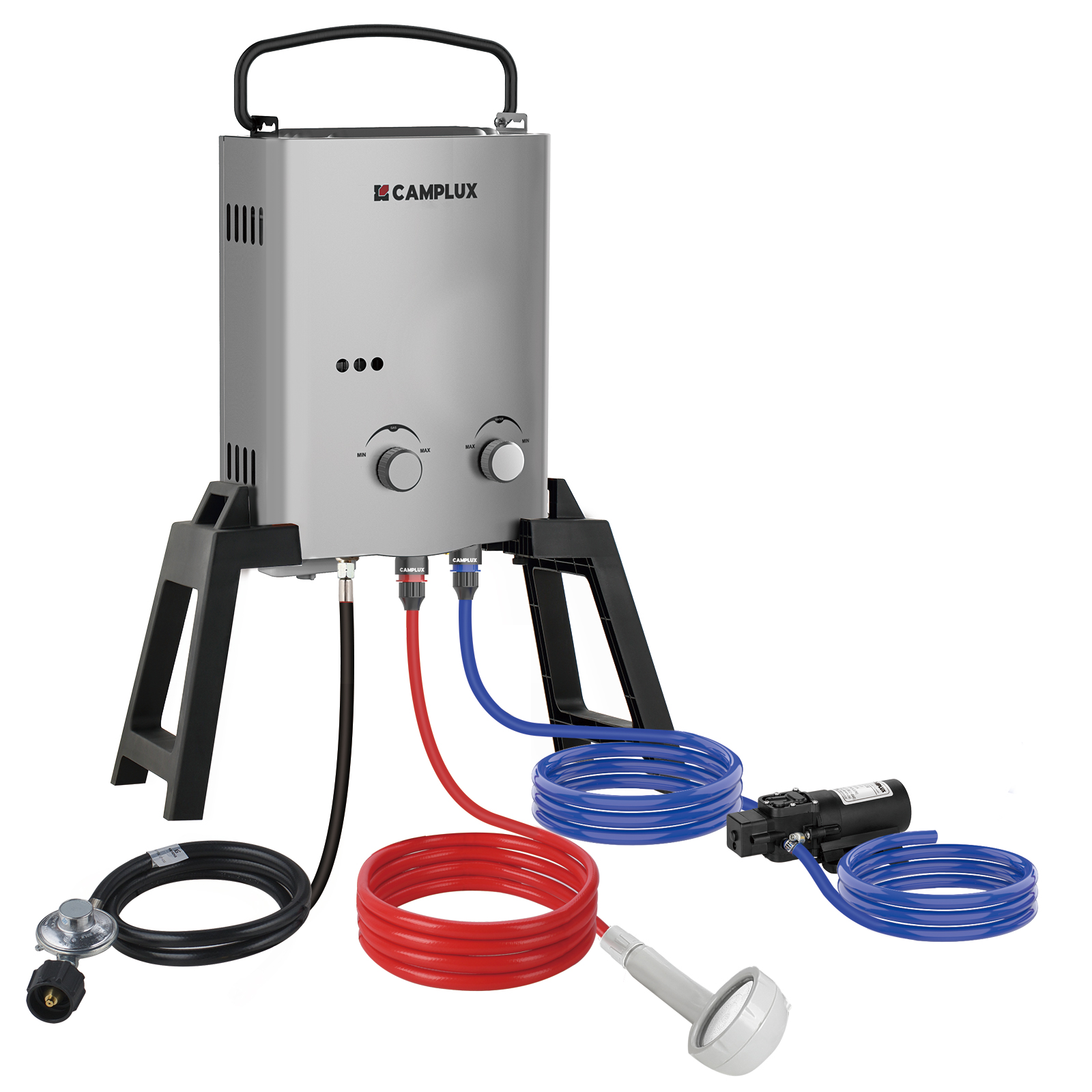 CAMPLUX 1.32GPM Propane Tankle - مراجعة Outdoor Camping Hot Water Shower وسعره