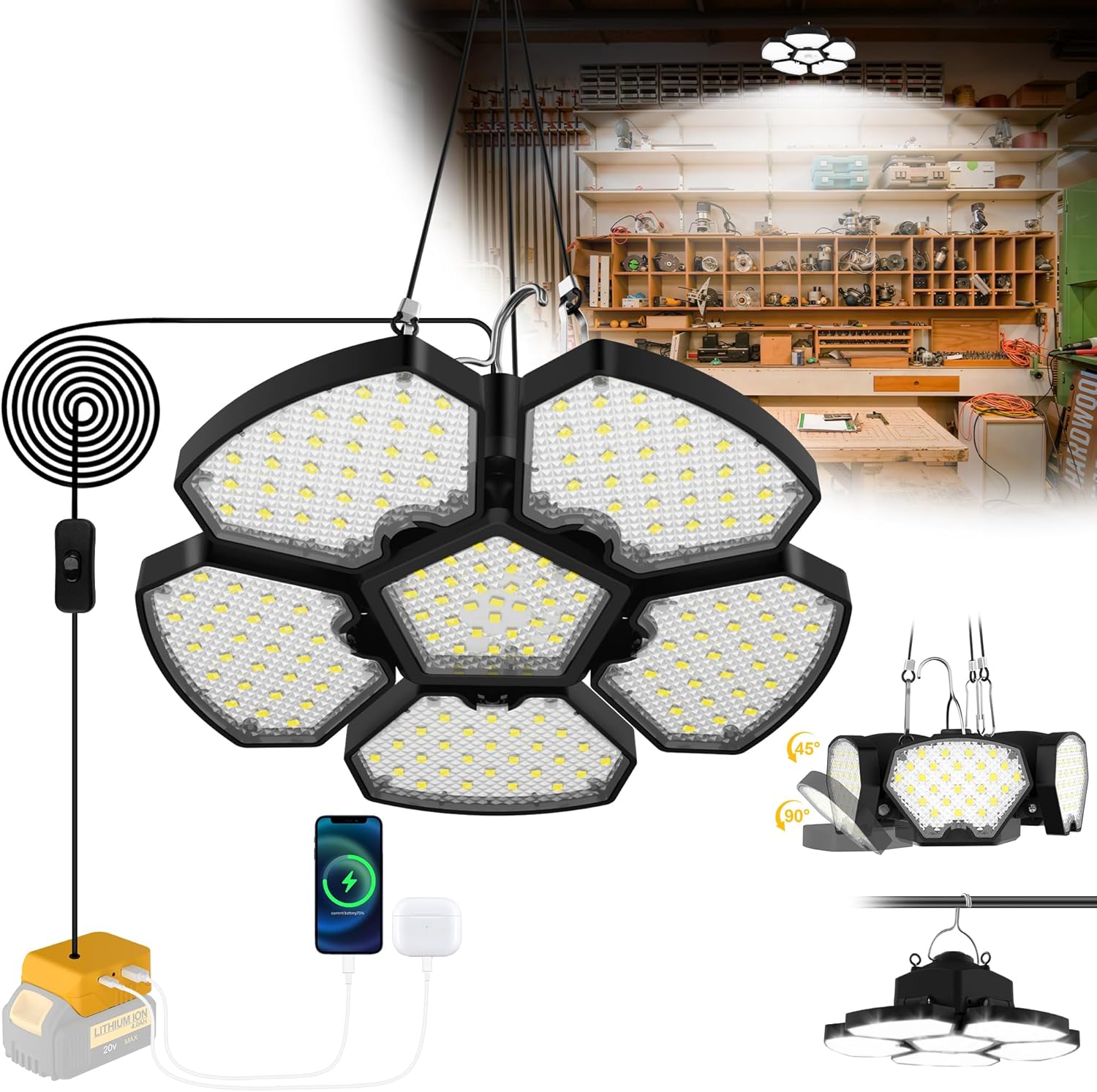 Battery Operated Shed Light Ou - مراجعة Outdoor Camping Jobs وسعره