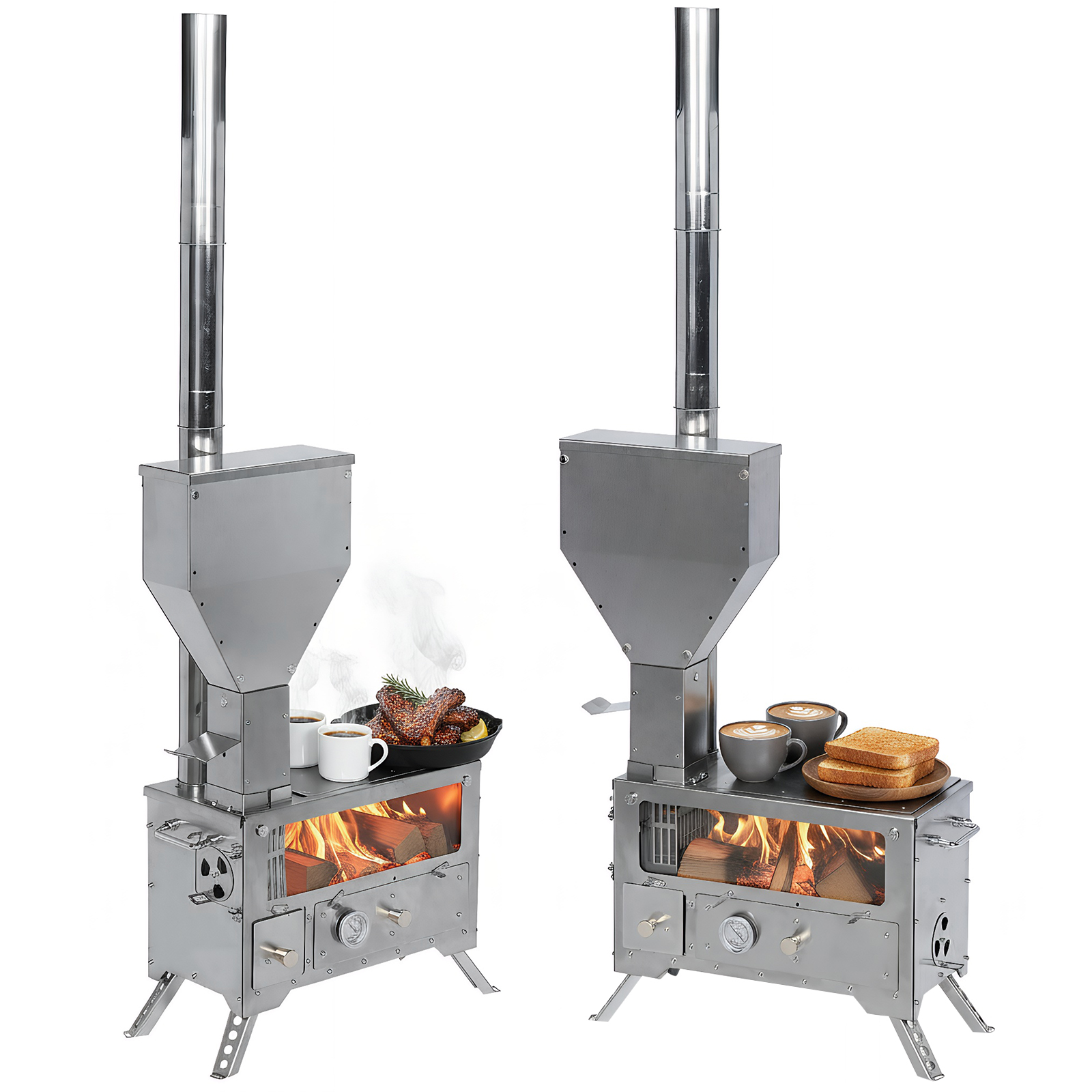 Portable Wood-Burning Camp Sto - مراجعة Cooking Outdoor Camping وسعره