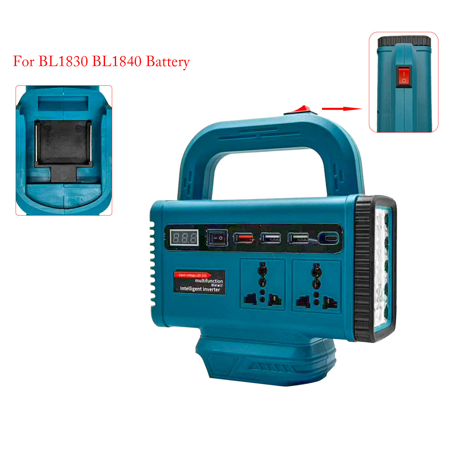 Portable LED Lamp DC18V To AC2 - مراجعة Outdoor Camping Jobs وسعره
