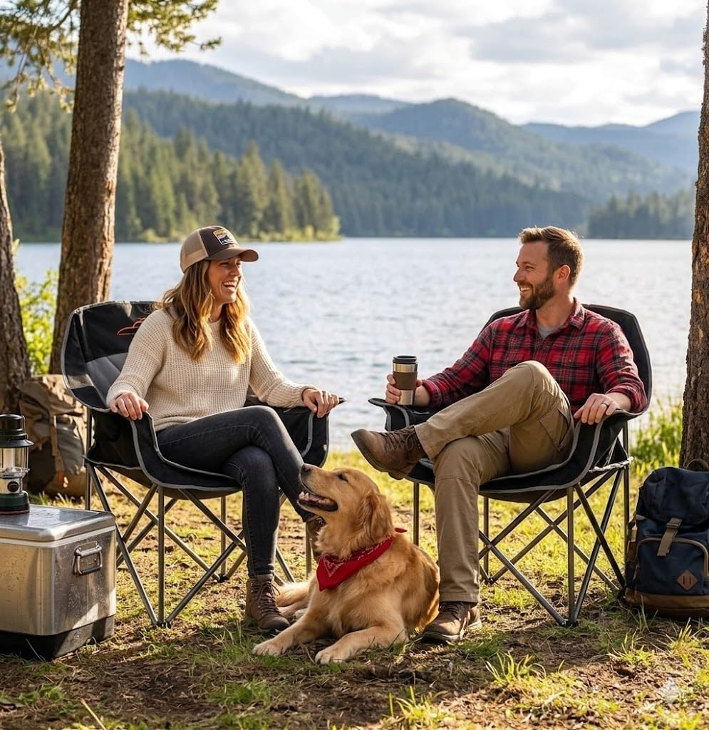 2 Pack Oversized Padded Campin - مراجعة Camping Quad وسعره