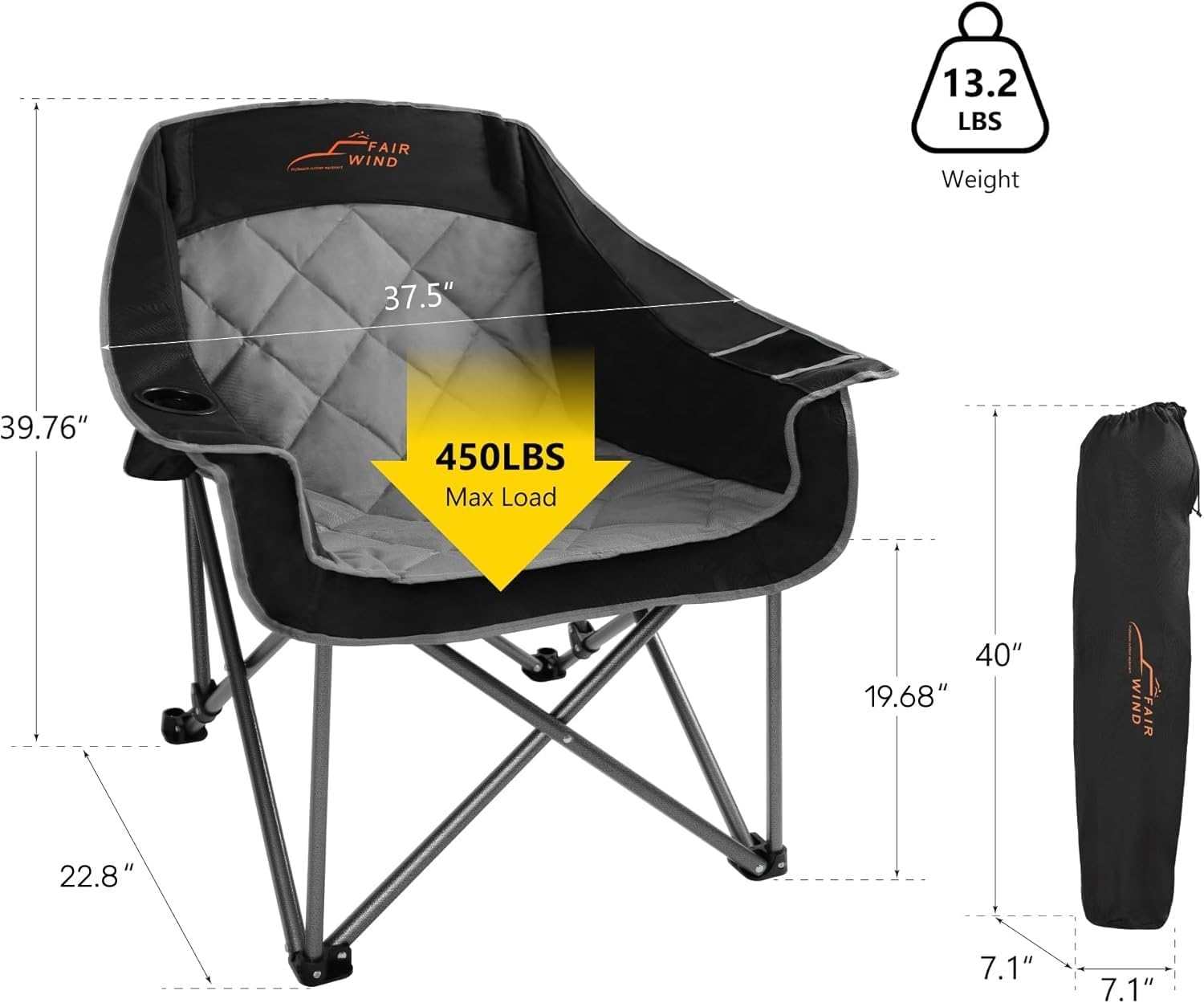 2 Pack Oversized Padded Campin - مراجعة Camping Quad وسعره