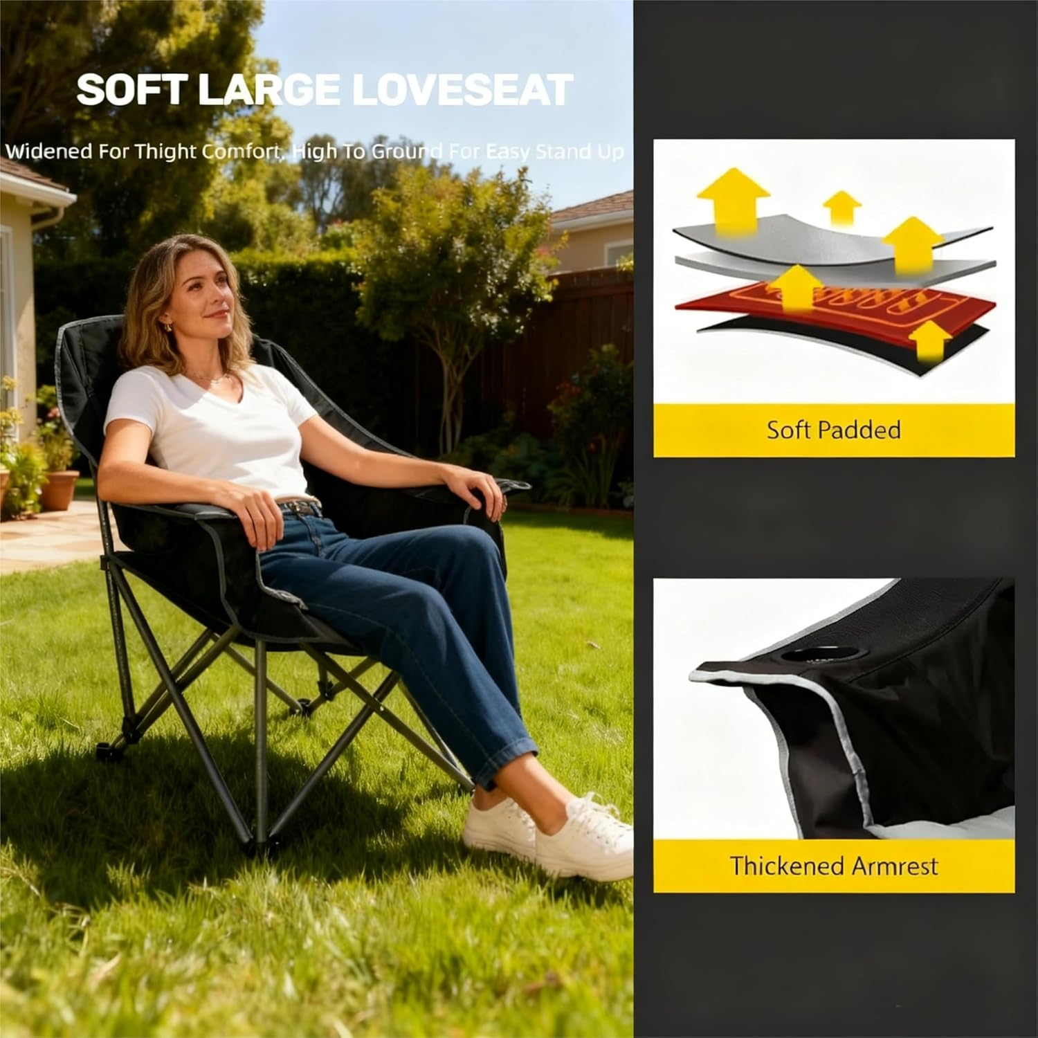2 Pack Oversized Padded Campin - مراجعة Camping Quad وسعره