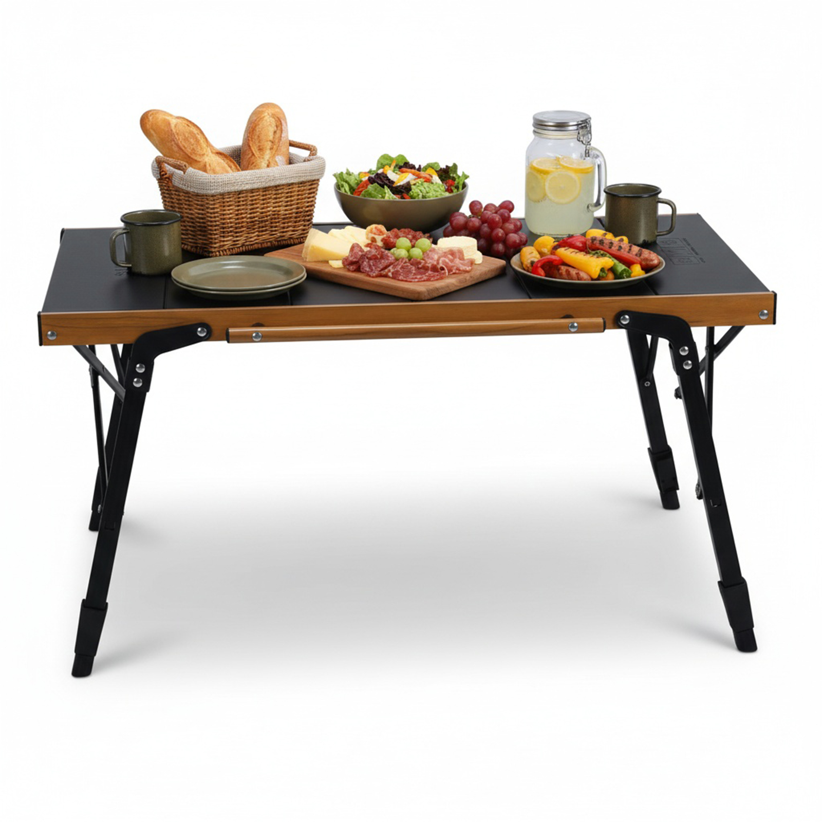 Portable Camping Table with St - مراجعة Outdoor Camping Table With Storage وسعره