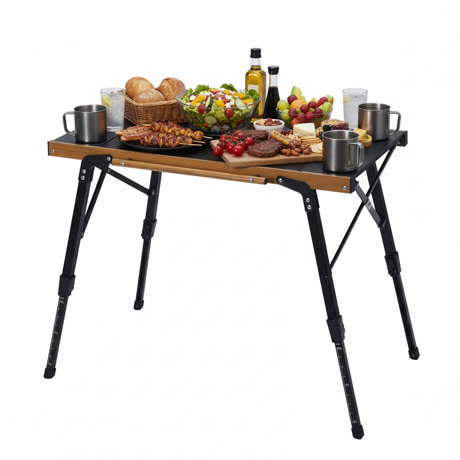 Portable Camping Table with St - مراجعة Outdoor Camping Table With Storage وسعره