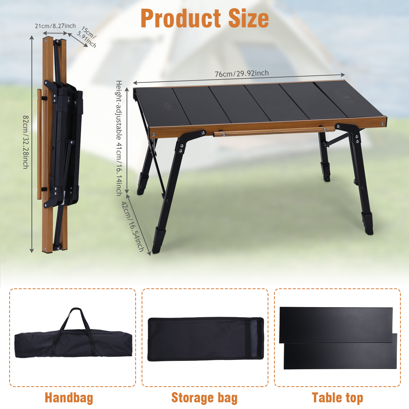 Portable Camping Table with St - مراجعة Outdoor Camping Table With Storage وسعره
