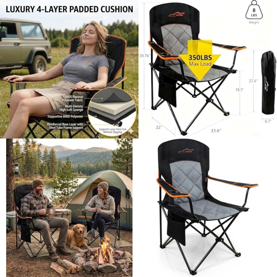 Oversized Fully Padded Camping - مراجعة Camping Quad وسعره
