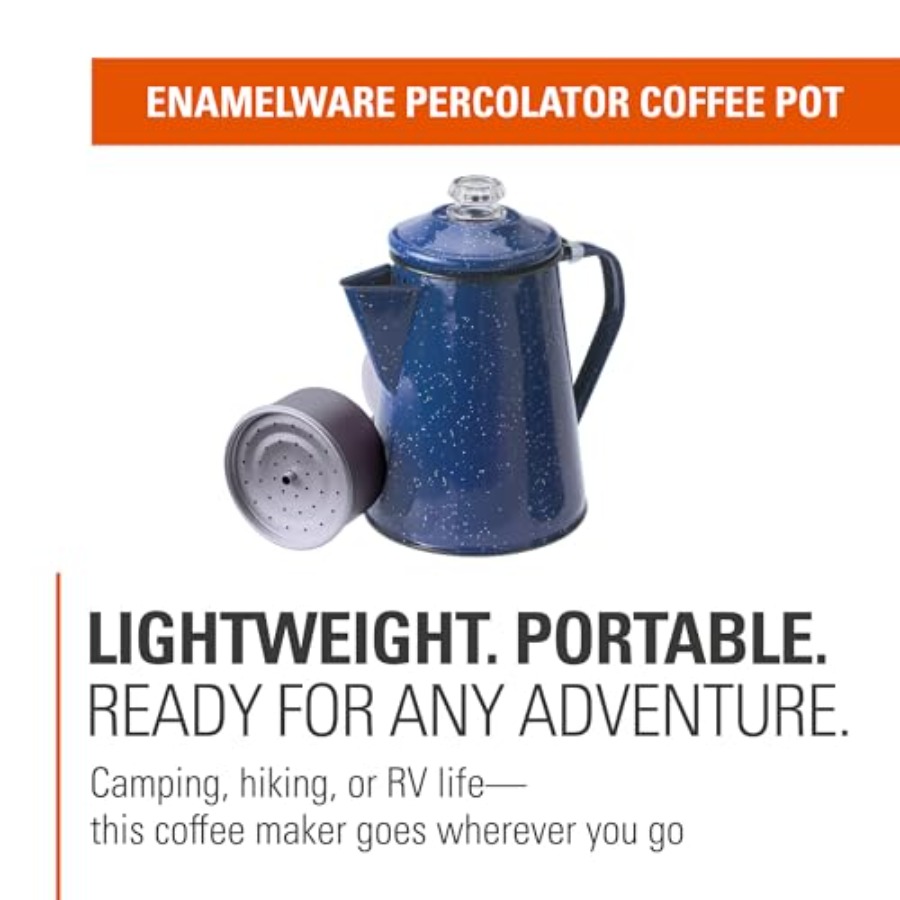 Percolator Coffee Pot Enamelwa - مراجعة Camp Percolator Coffee وسعره