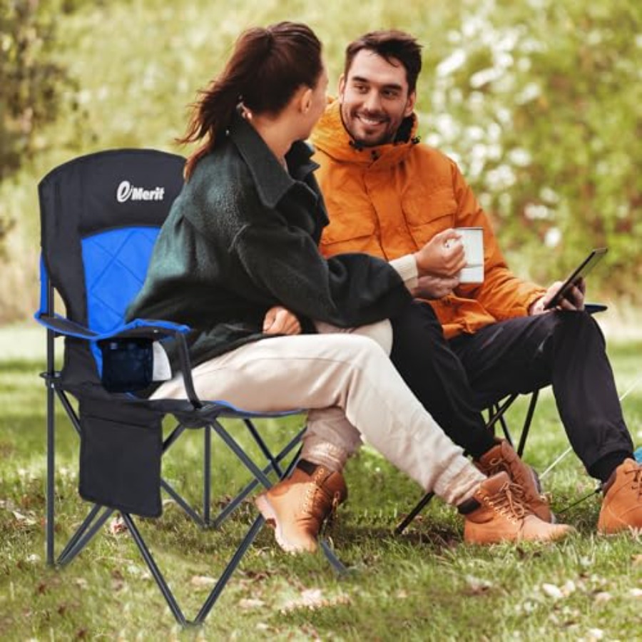Outdoor camping chair: oversiz - مراجعة Camping Quad وسعره