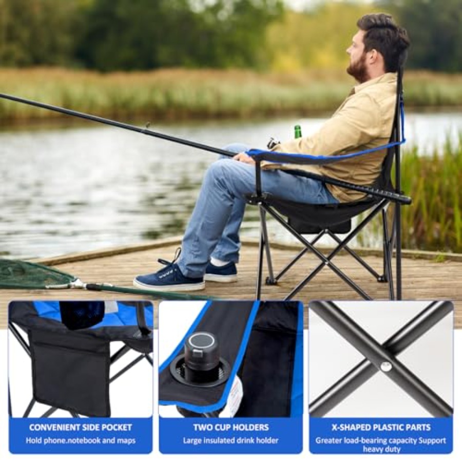 Outdoor camping chair: oversiz - مراجعة Camping Quad وسعره