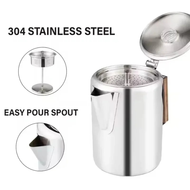 Stainless Steel Camping Coffee - مراجعة Camp Percolator Coffee وسعره