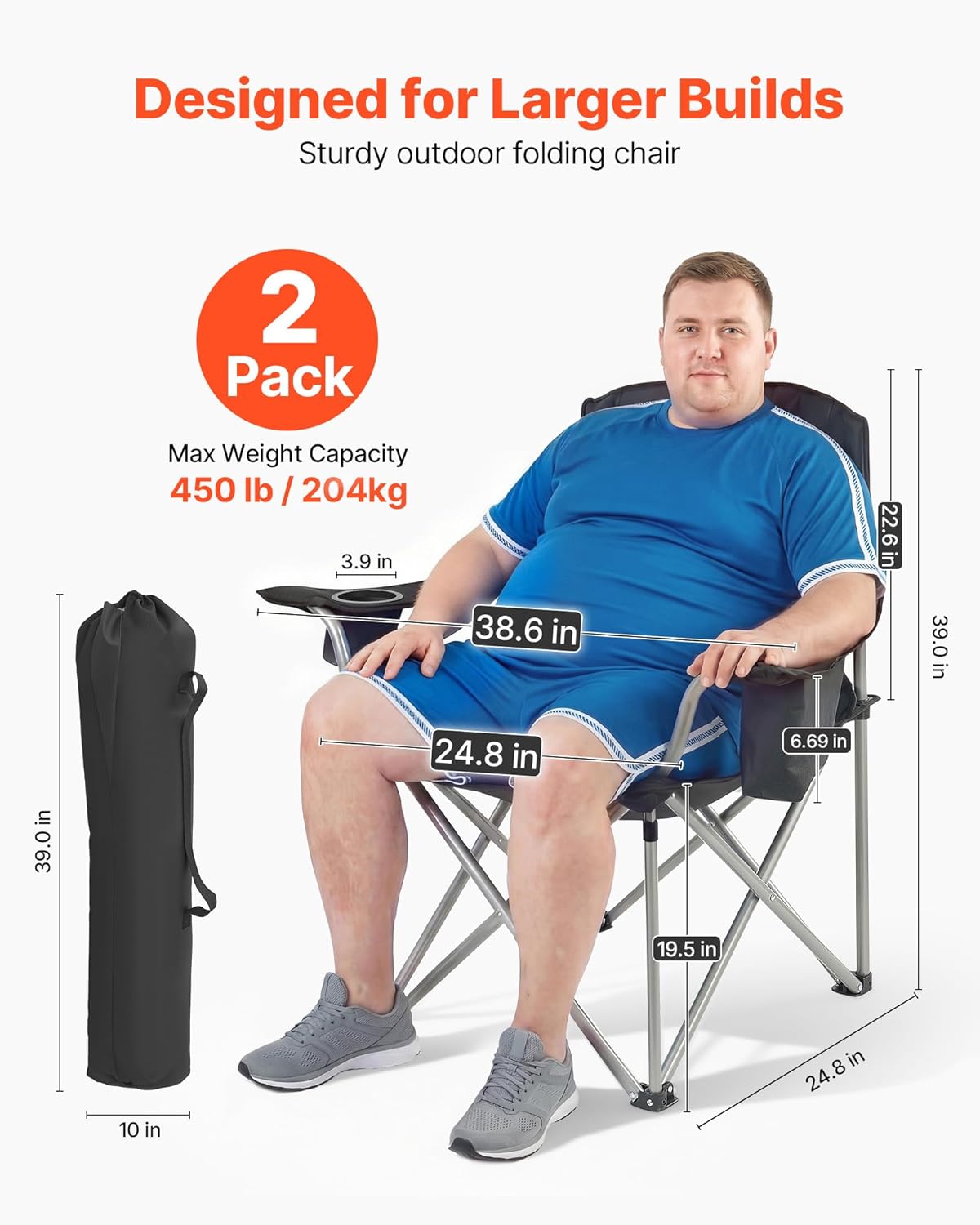 Oversized Camping Folding Chai - مراجعة Camping Quad وسعره