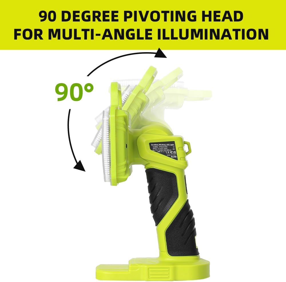 18W 2000LM Cordless LED Flashl - مراجعة Outdoor Camping Jobs وسعره