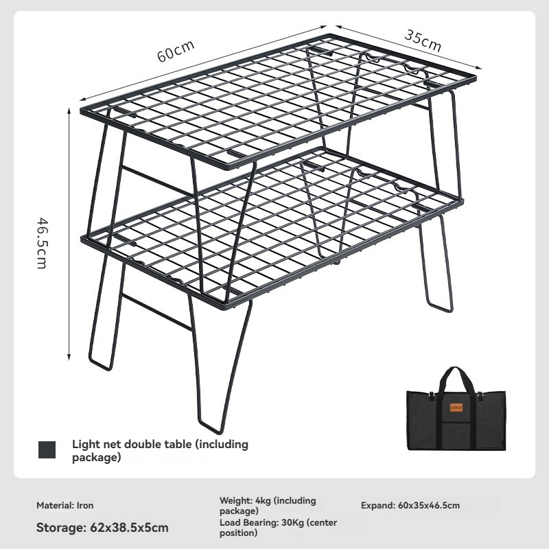 CAMPINGMOON T-235-2T 2Layers P - مراجعة Outdoor Camping Table With Storage وسعره