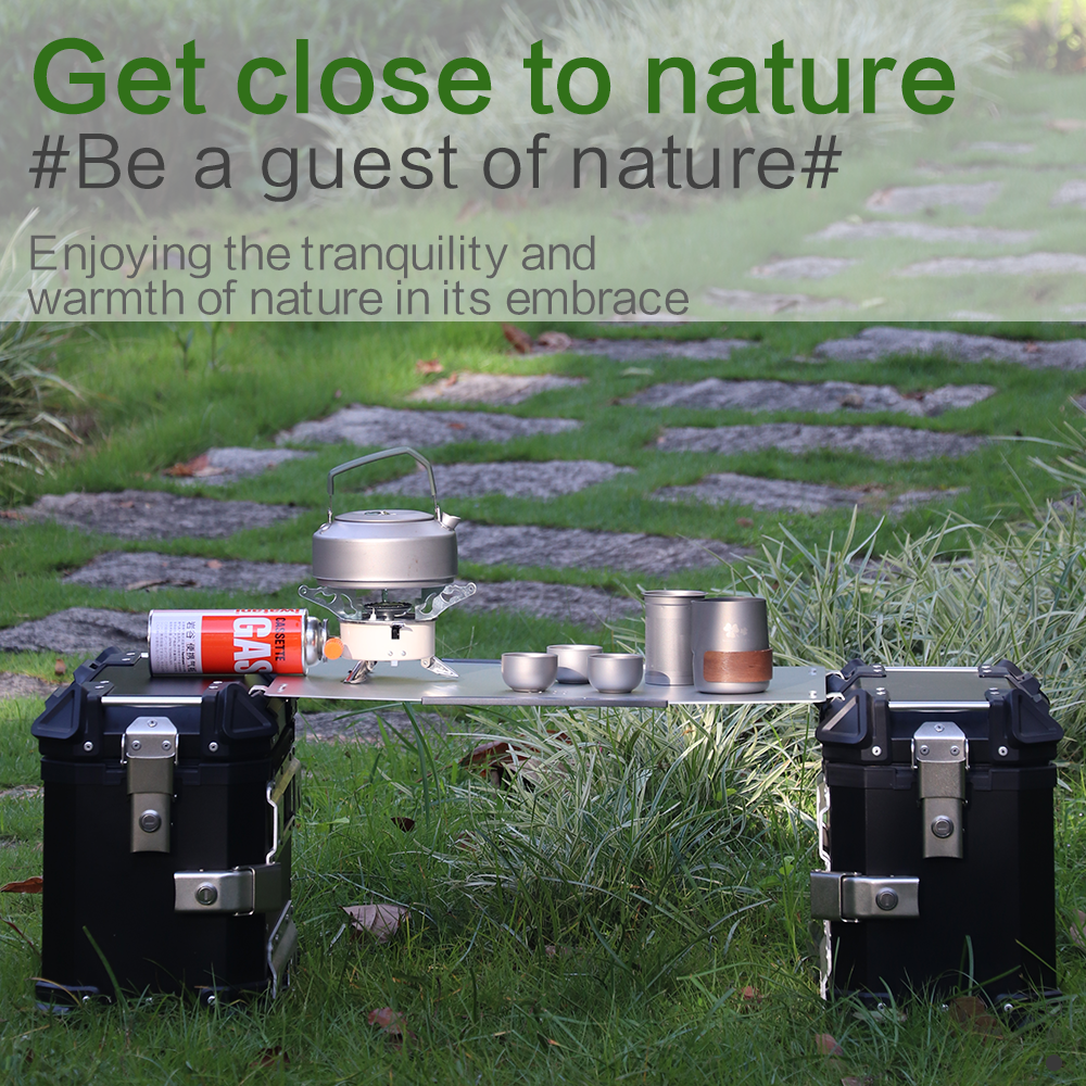 Motorcycle aluminum alloy fold - مراجعة Outdoor Camping Table With Storage وسعره