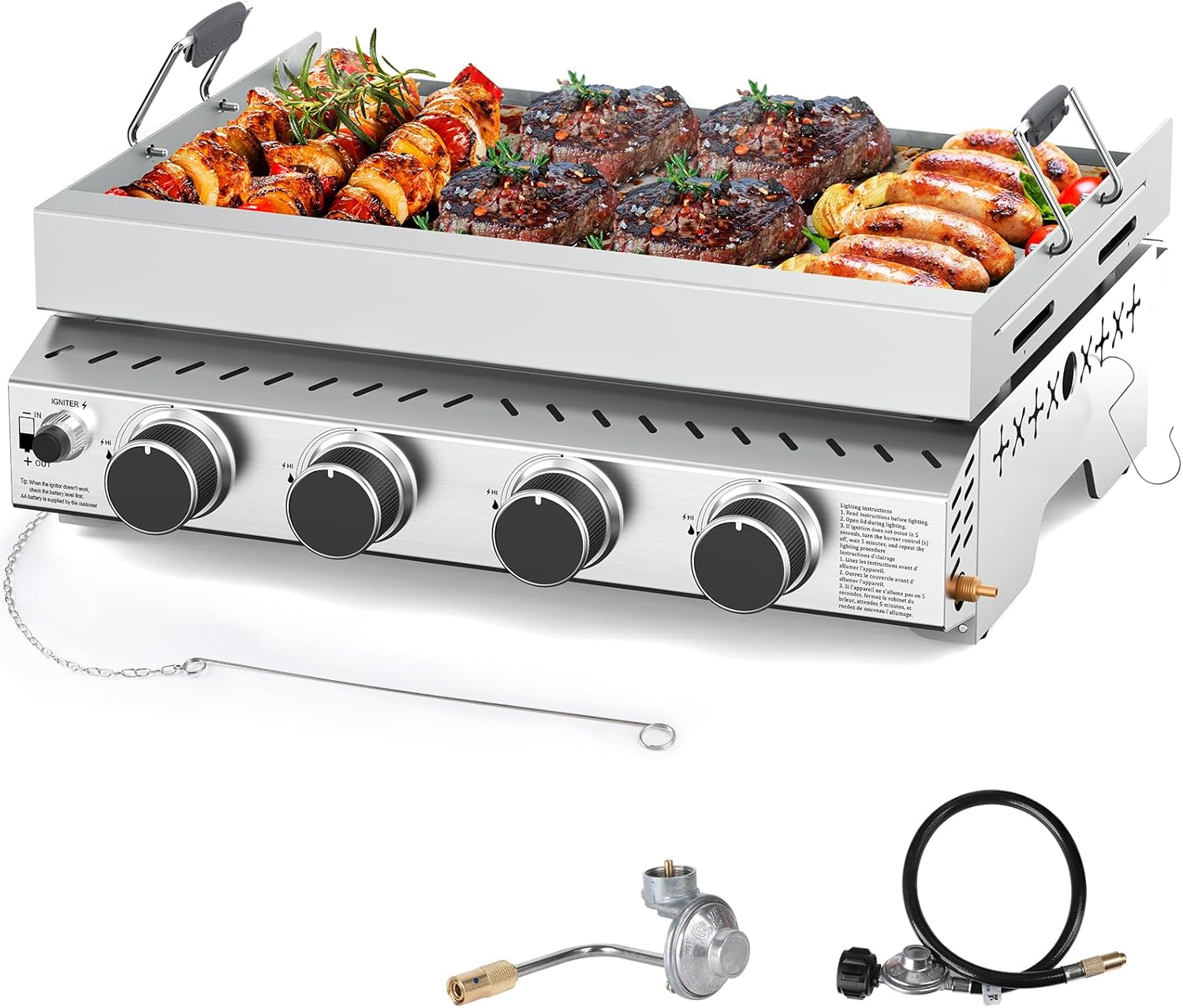 Outdoor 4-Burner 32000 BTU Pro - مراجعة Outdoor Camping Griddle وسعره