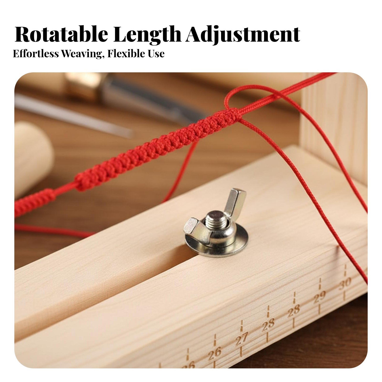 Wooden Weaving Frame Secure Ho - مراجعة Paracord Bracelet وسعره