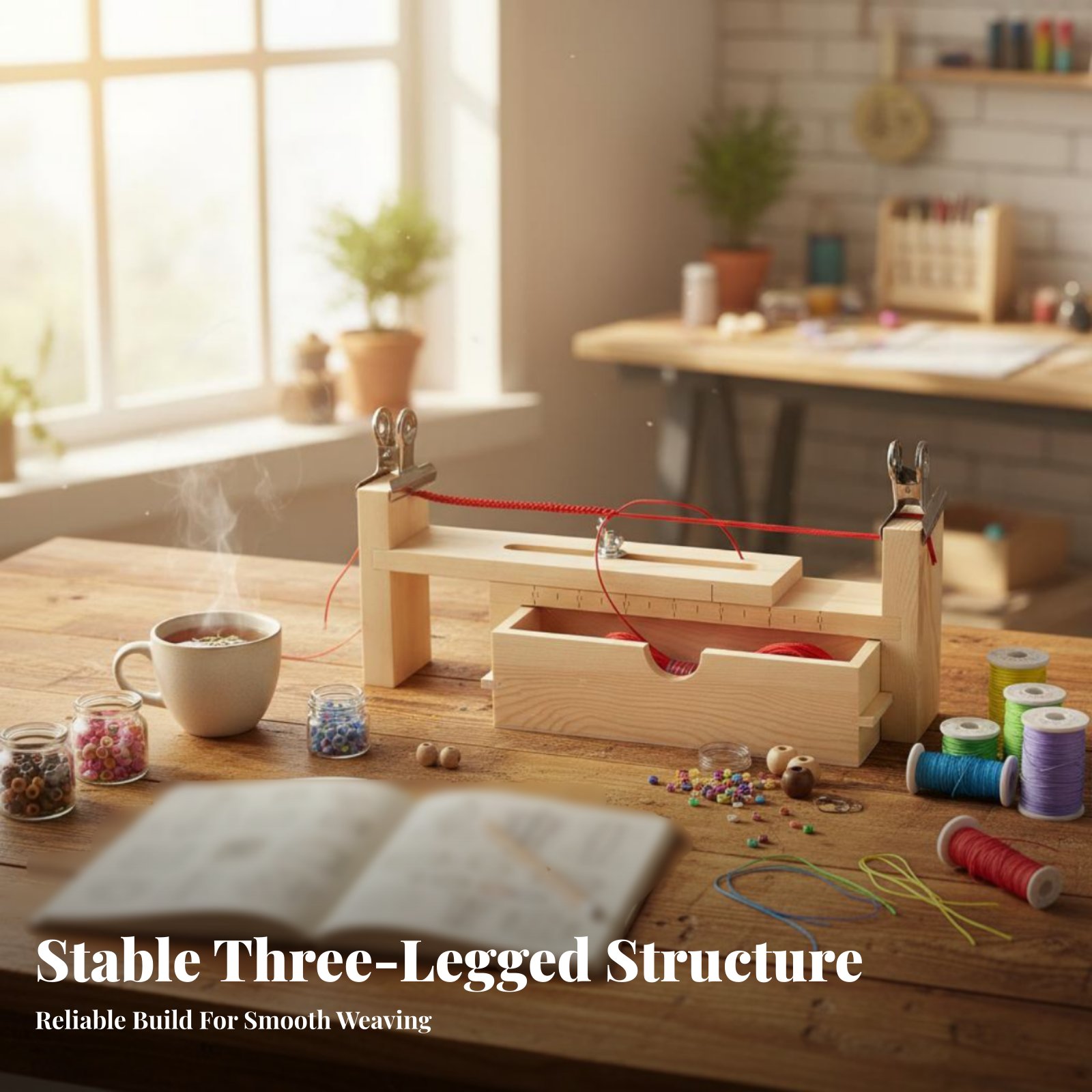 Wooden Weaving Frame Secure Ho - مراجعة Paracord Bracelet وسعره