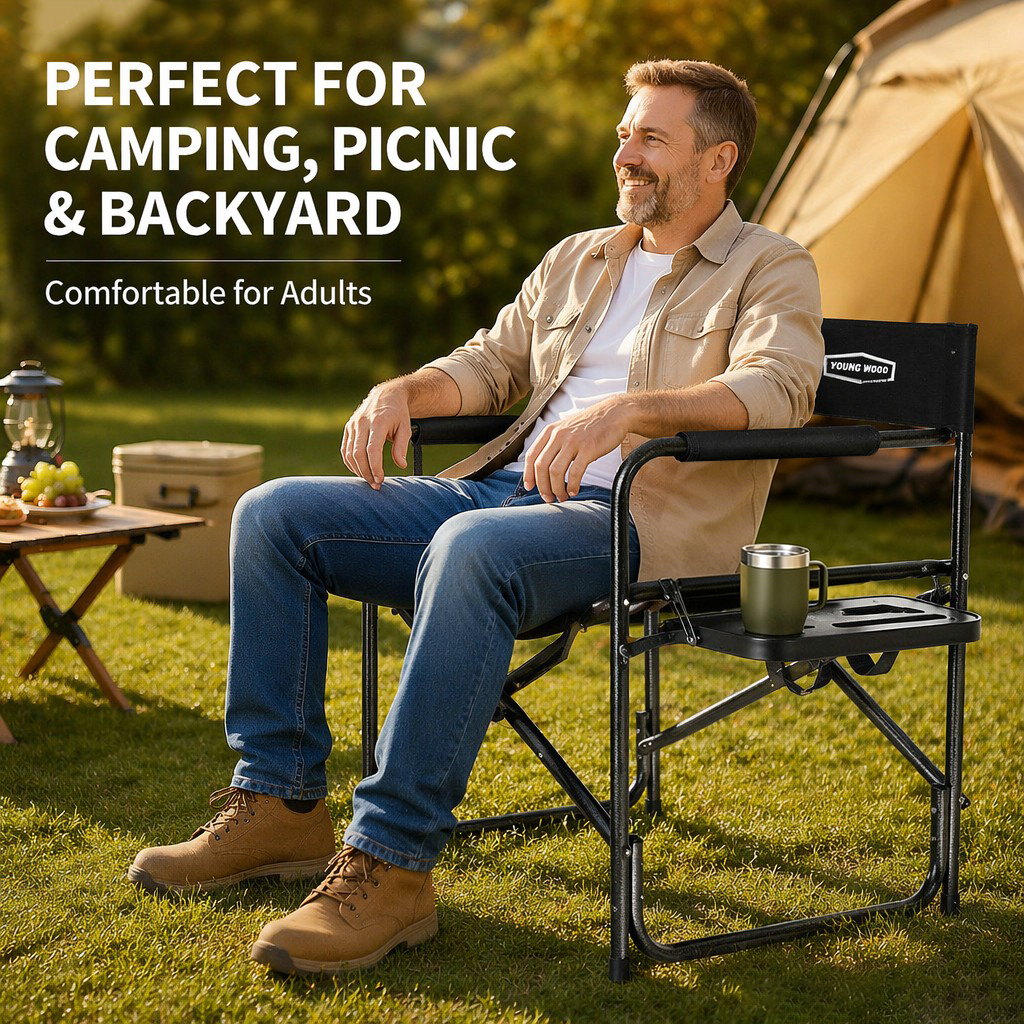 2PCS Portable Outdoor Chair wi - مراجعة Outdoor Camping Table With Storage وسعره