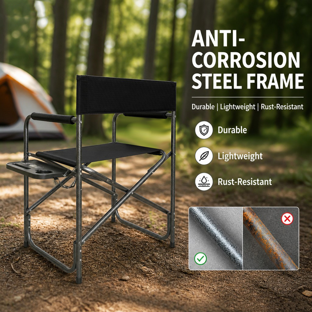 2PCS Portable Outdoor Chair wi - مراجعة Outdoor Camping Table With Storage وسعره