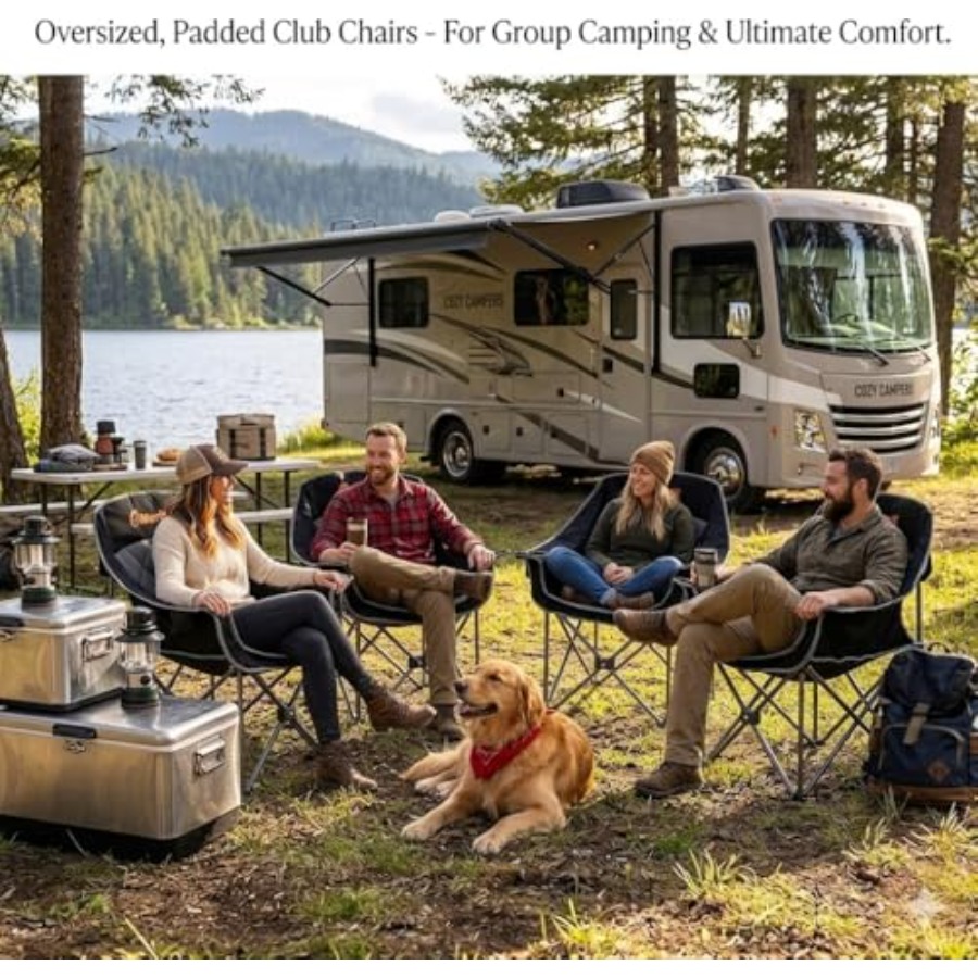 Oversized Padded Camping Chair - مراجعة Camping Quad وسعره