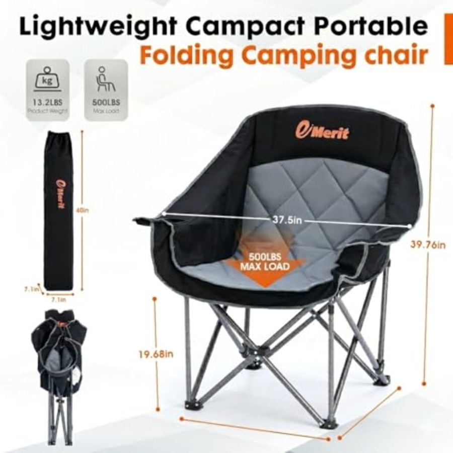 Oversized Padded Camping Chair - مراجعة Camping Quad وسعره