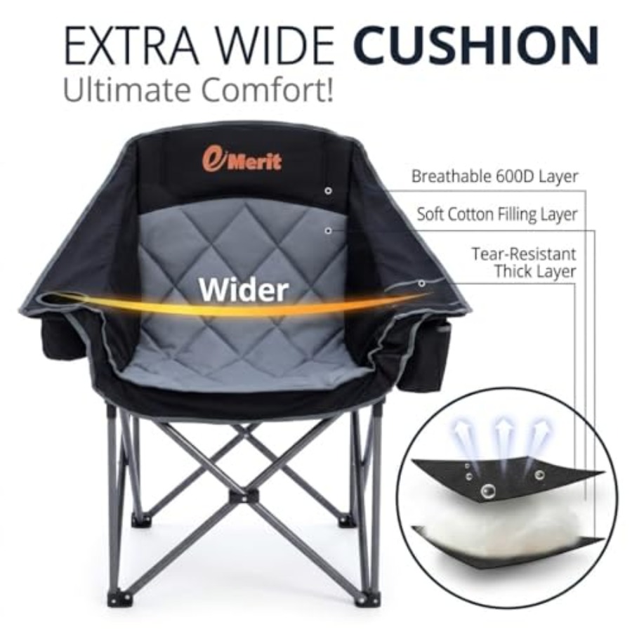 Oversized Padded Camping Chair - مراجعة Camping Quad وسعره