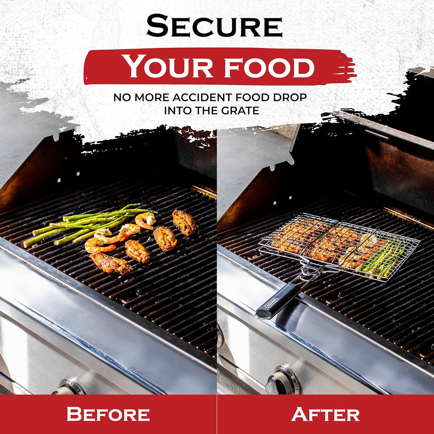 Shallow Grill Basket Set, Gril - مراجعة Cooking Outdoor Camping وسعره