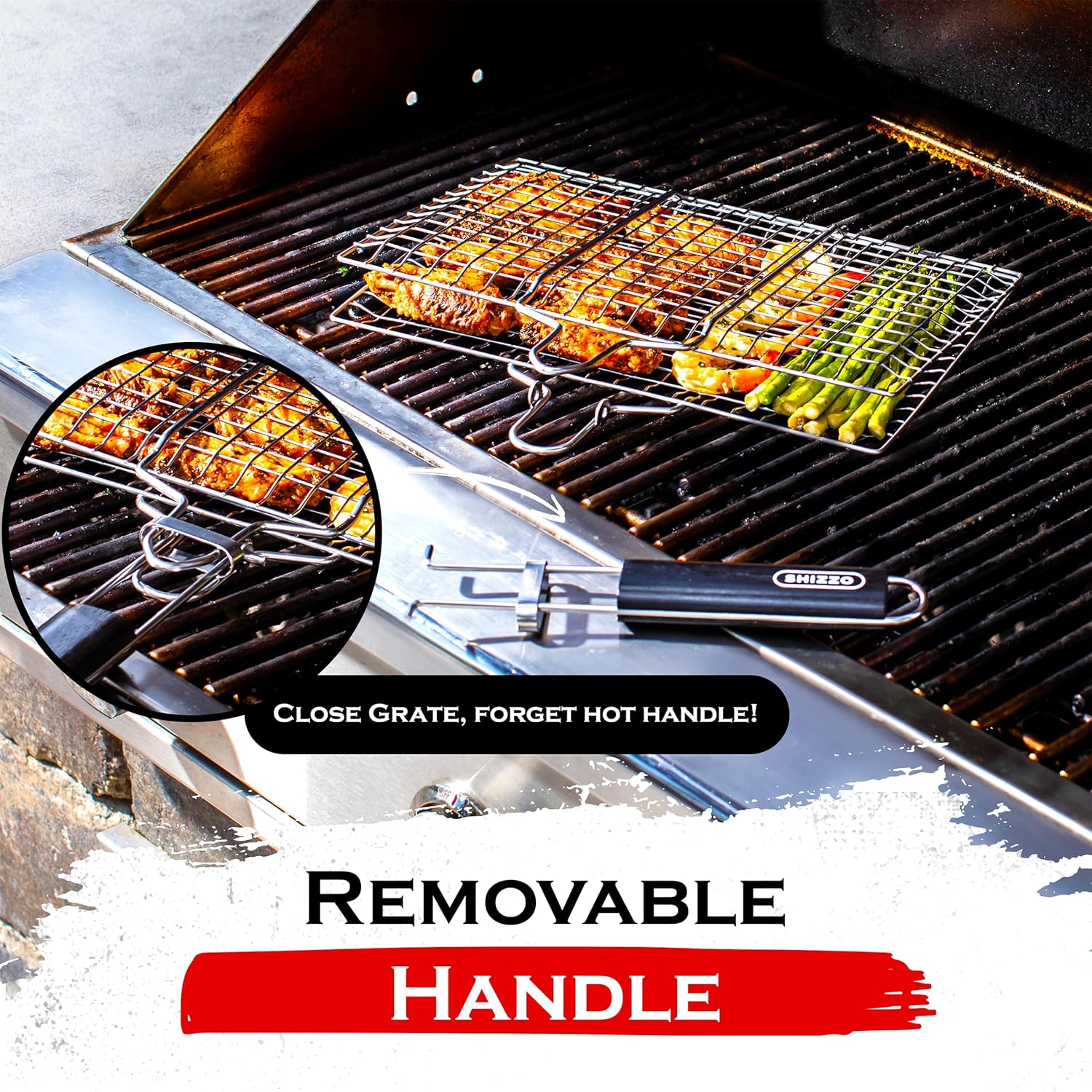 Shallow Grill Basket Set, Gril - مراجعة Cooking Outdoor Camping وسعره