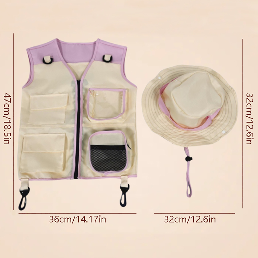 Children Explorer Vest Hat Sui - مراجعة Outdoor Camping Kids Activities وسعره
