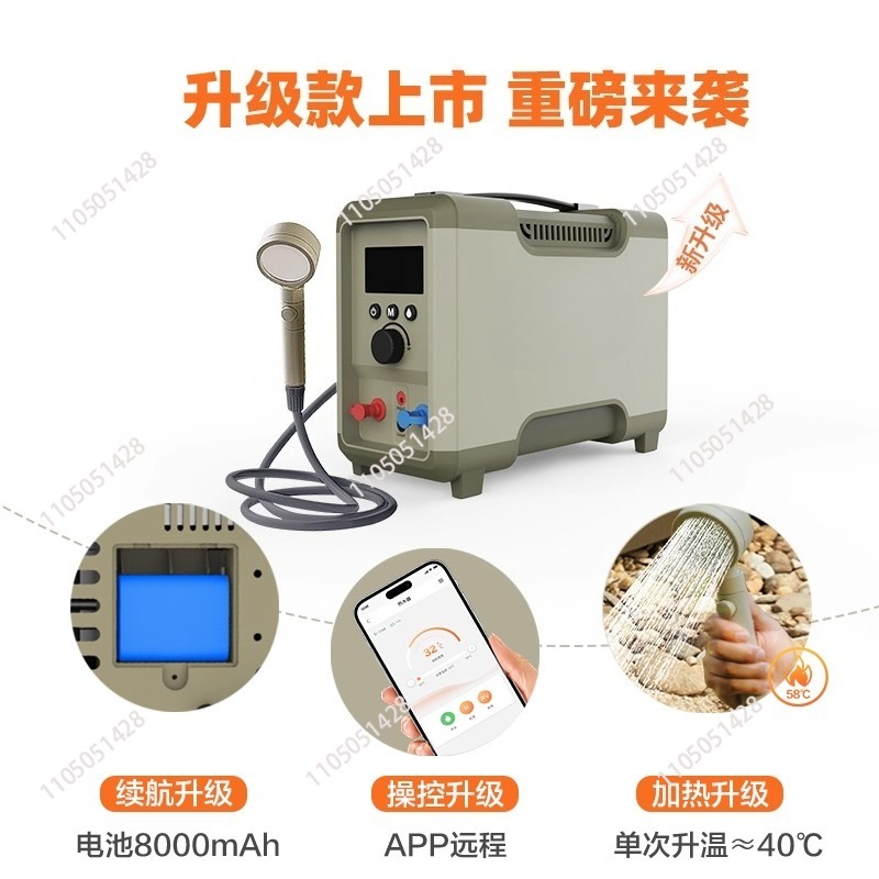 Outdoor thermostatic water hea - مراجعة Outdoor Camping Hot Water Shower وسعره